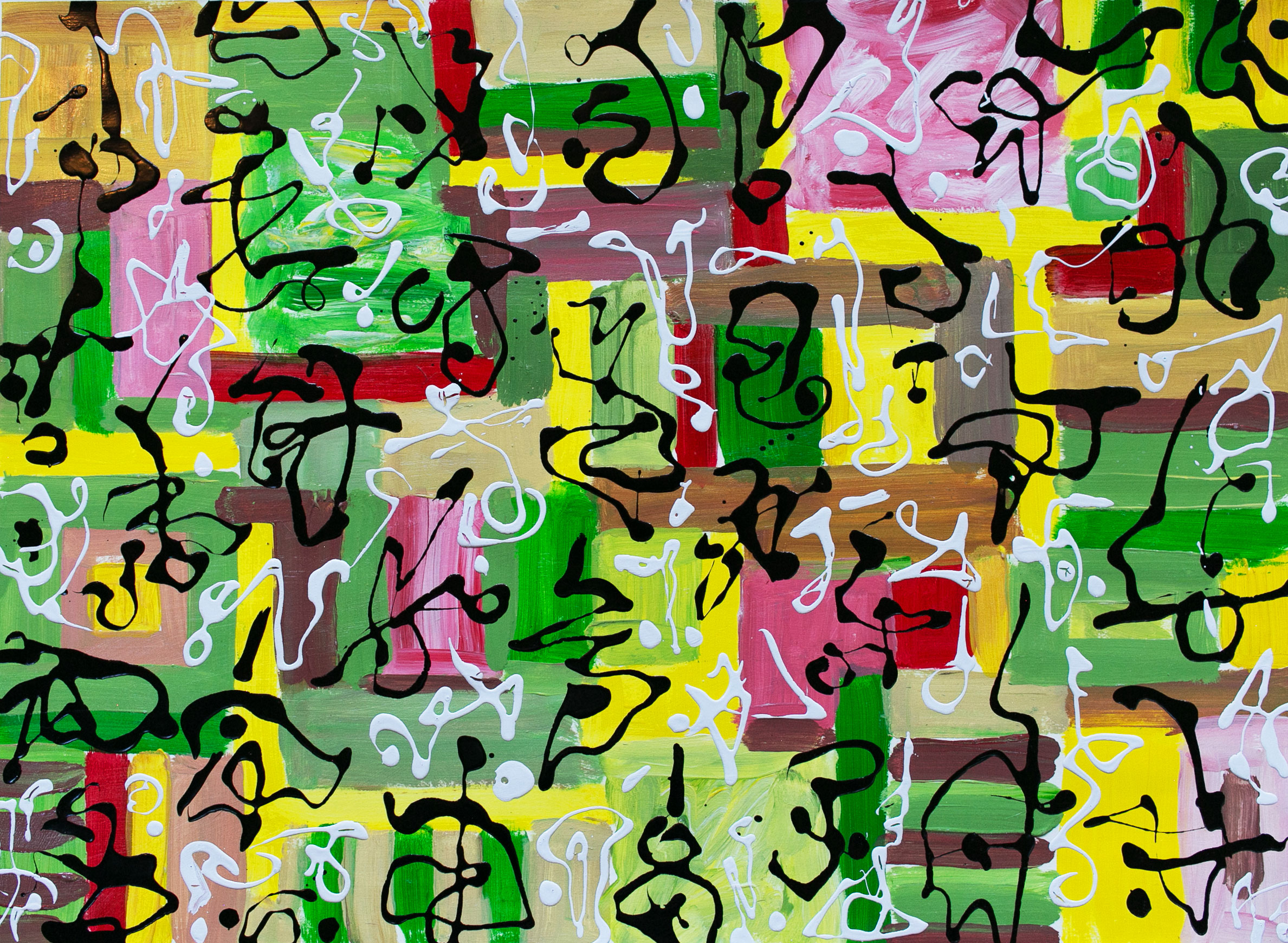 Metis Harvest Poem - Metis Poems | acrylic on paper | 30&quot;x22&quot; by Chris Harris, artist on Pender Island