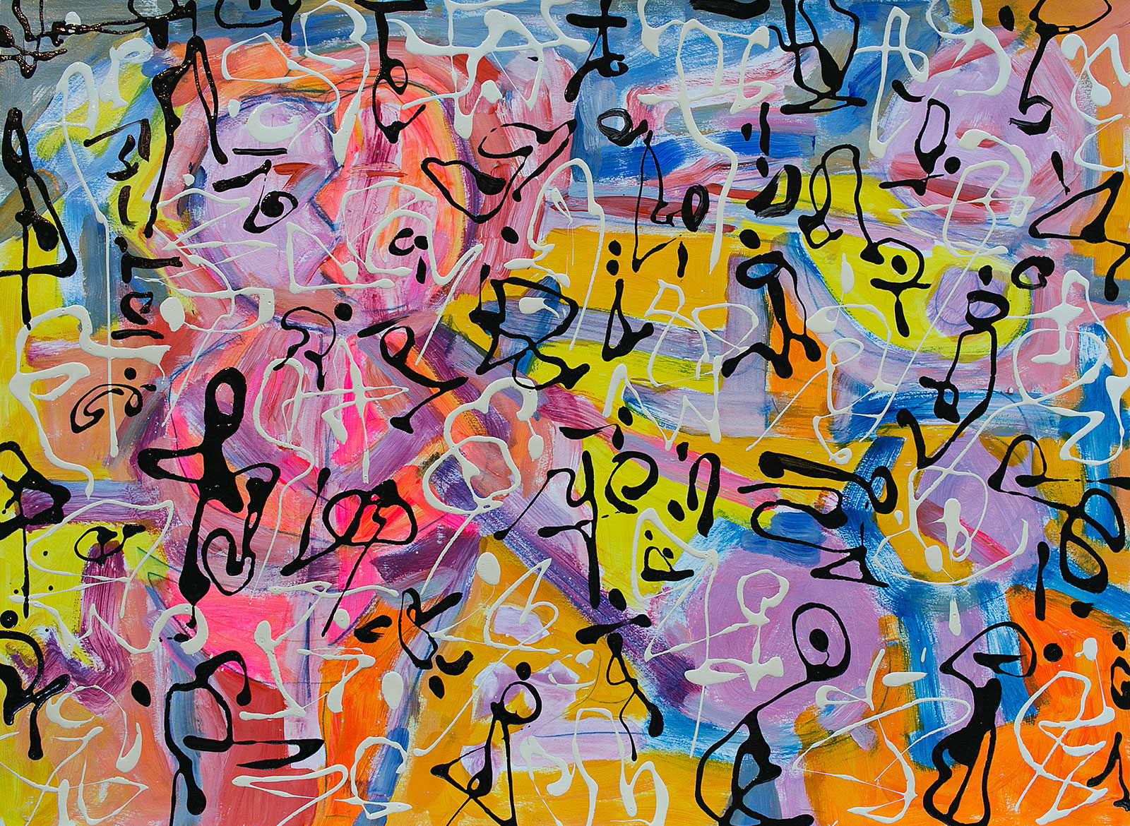 Metis Landscape Poem #4 - Metis Poems | acrylic on paper | 30&quot;x22&quot; by Chris Harris, artist on Pender Island