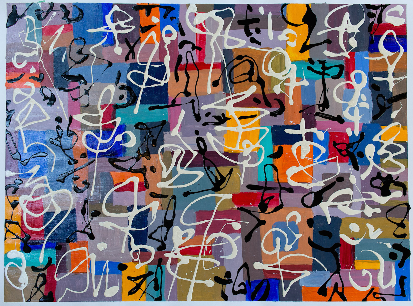 Metis Poem #20 - Metis Poems | acrylic on paper | 30&quot;x22&quot; by Chris Harris, artist on Pender Island