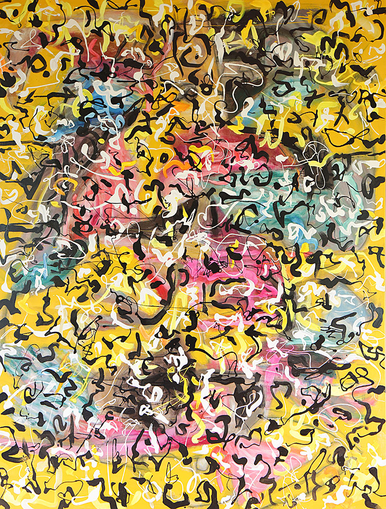 Metis Sunrise Poem - Metis Poems | acrylic on canvas | 60&quot;x80&quot; by Chris Harris, artist on Pender Island