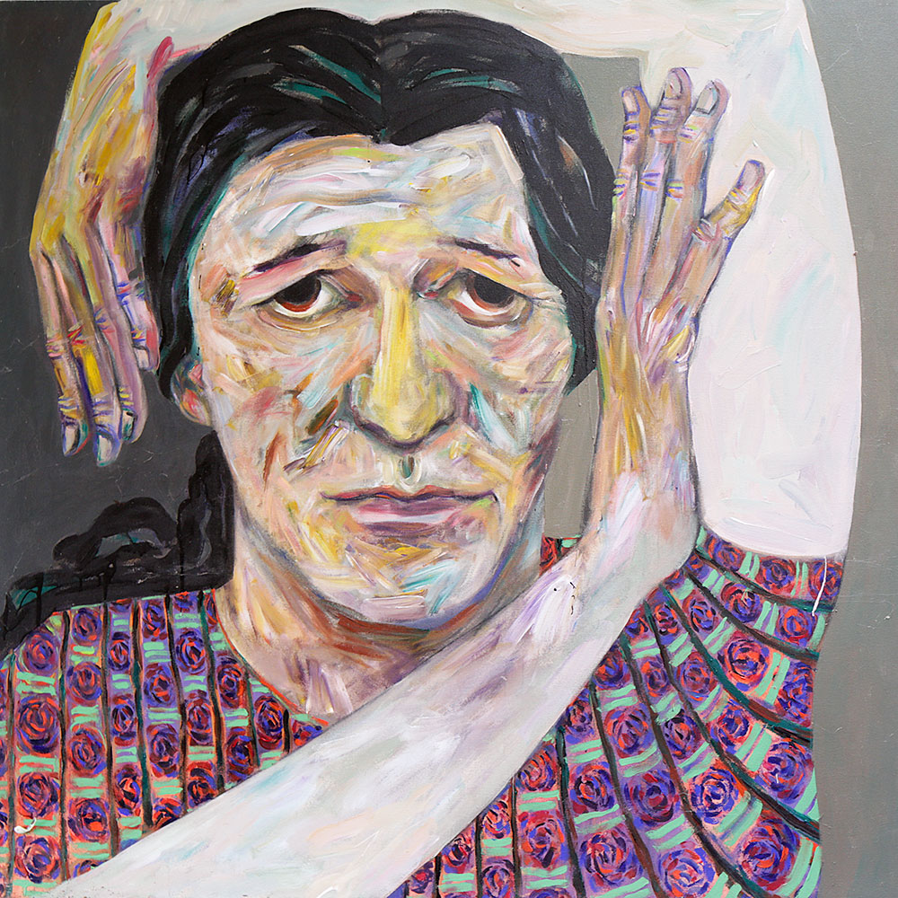 Paula - Portraits | acrylic on canvas | 60&quot;x60&quot; by Chris Harris, artist on Pender Island