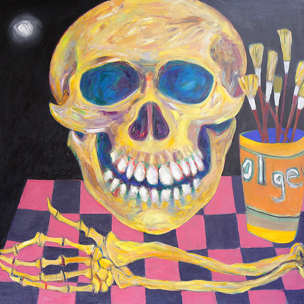 Fred - Portraits | acrylic on canvas | 60&quot;x60&quot; by Chris Harris, artist on Pender Island