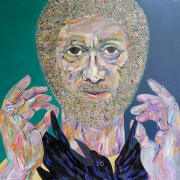 George | Portraits Series | Acrylic on canvas by Chris Harris, artist on Pender Island