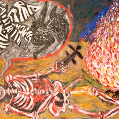 Democracy Dreaming | War Series | Acrylic on canvas by Chris Harris, artist on Pender Island