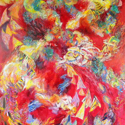The Expulsion from Eden - Landscapes | oil on canvas | 5&#039;x6&#039; by Chris Harris, artist on Pender Island