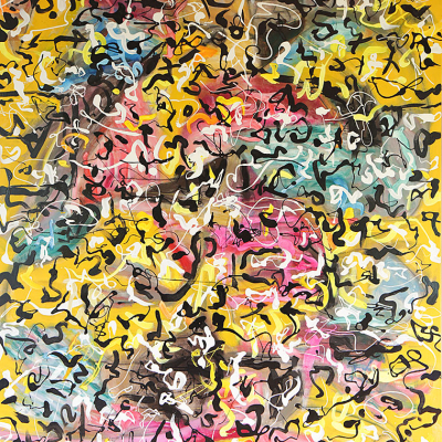 Metis Sunrise Poem - Metis Poems | acrylic on canvas | 60&quot;x80&quot; by Chris Harris, artist on Pender Island